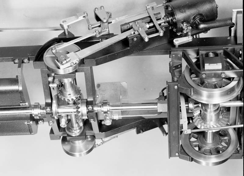 Climax Driving Mechanism The driving mechanism for Kozo’s scale model Climax locomotive.