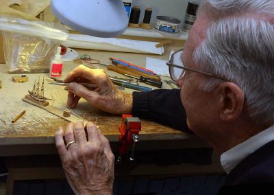 Another shot of Phil working on a model.