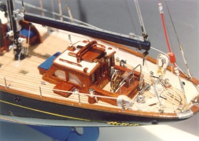 A look at the aft mast base and steering cockpit details.