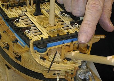 A look at the bow of the HMS Alfred.