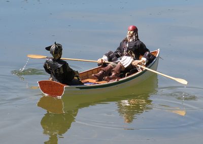 One of Chris' radio-controlled rowboats.