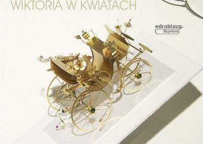 A miniature brass coach built by Szymon.