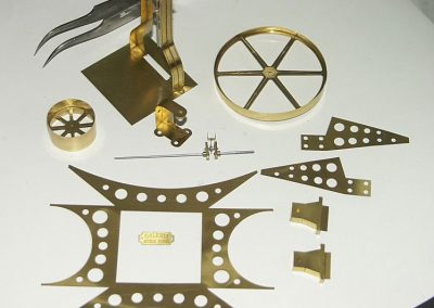 A tiny steam engine begins to take shape.