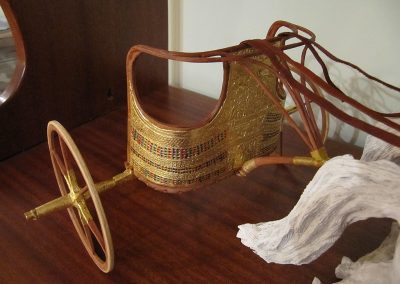 A model chariot from King Tut's tomb.