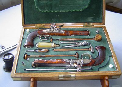The full set of miniatures for the Boutet dueling pistols set.