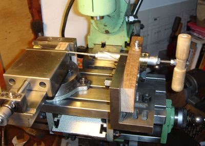 Rifling the Luger barrel.