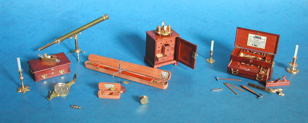 William Robertson’s Miniatures A variety of Bill Robertson's tiny scale miniatures.