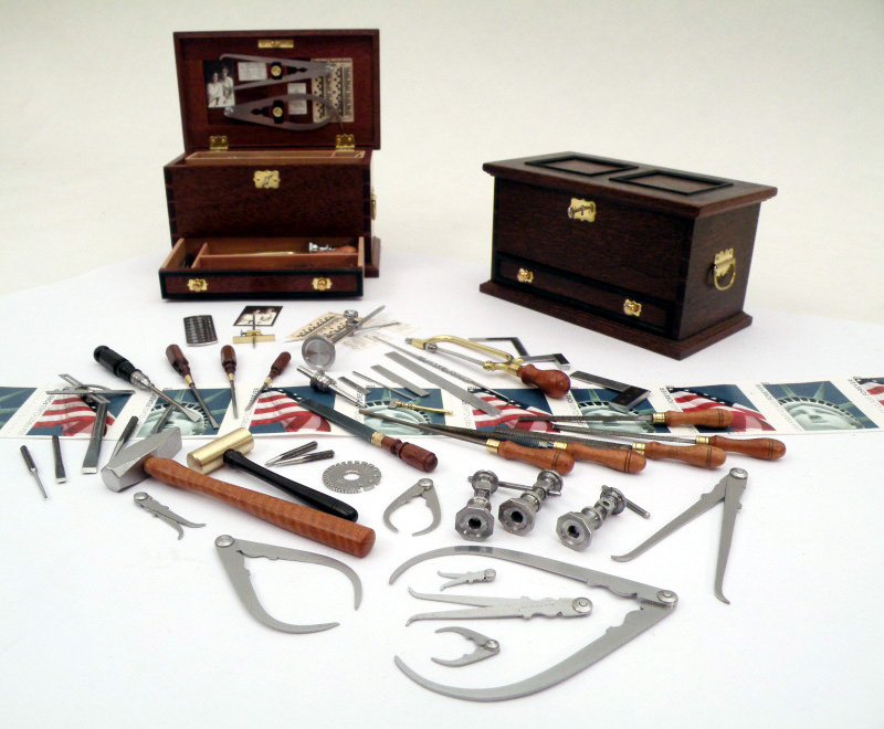 Miniature Machinists’ Chests Two miniature machinist's chests and their tools.