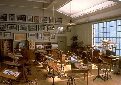 Bill's miniature drafting classroom.