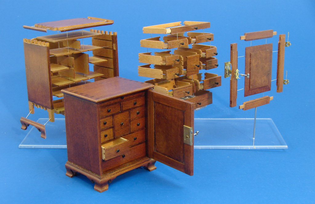 Miniature Chester County Spice Chest A miniature Chester County spice chest made by Bill.