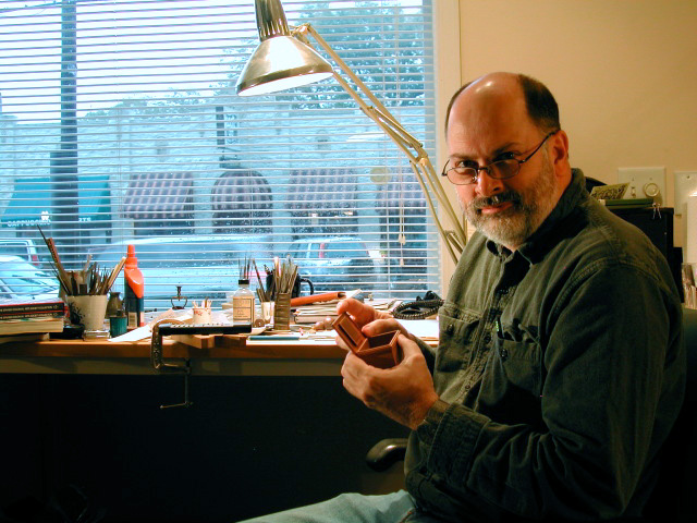 William Robertson at Work William Robertson at work on one of his fine scale miniatures.