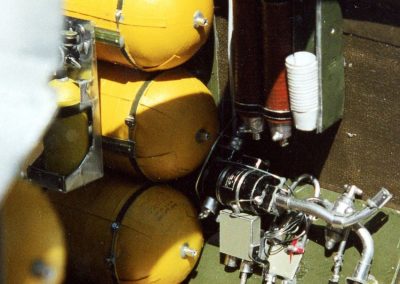 Interior details of the B-17 model.