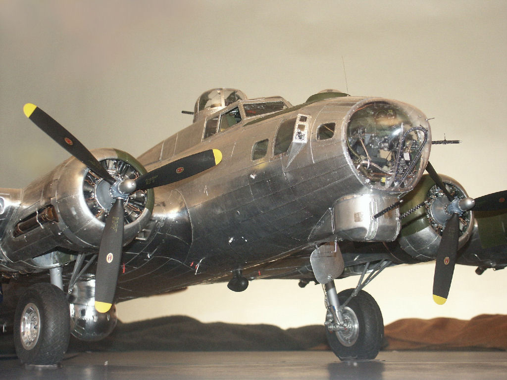 B-17 Flying Fortress A low angle of Guillermo's model B-17.