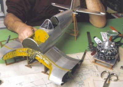 The Corsair under construction.