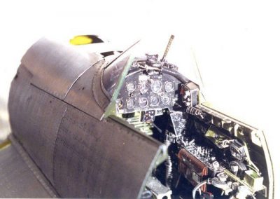 The Corsair cockpit.