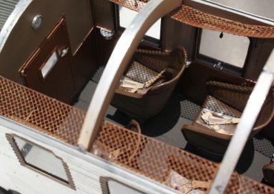 The seats are seen in place in the passenger compartment.