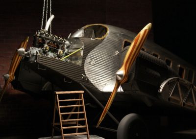 The Junkers photographed in a hangar setting.