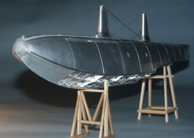 The unfinished float showing some of the interior structure.