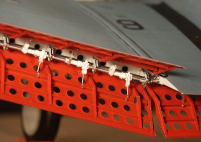 A close view of the dive brakes.