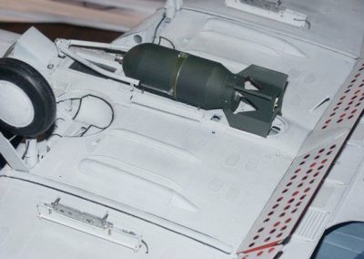A bomb underneath the wing of the Dauntless.
