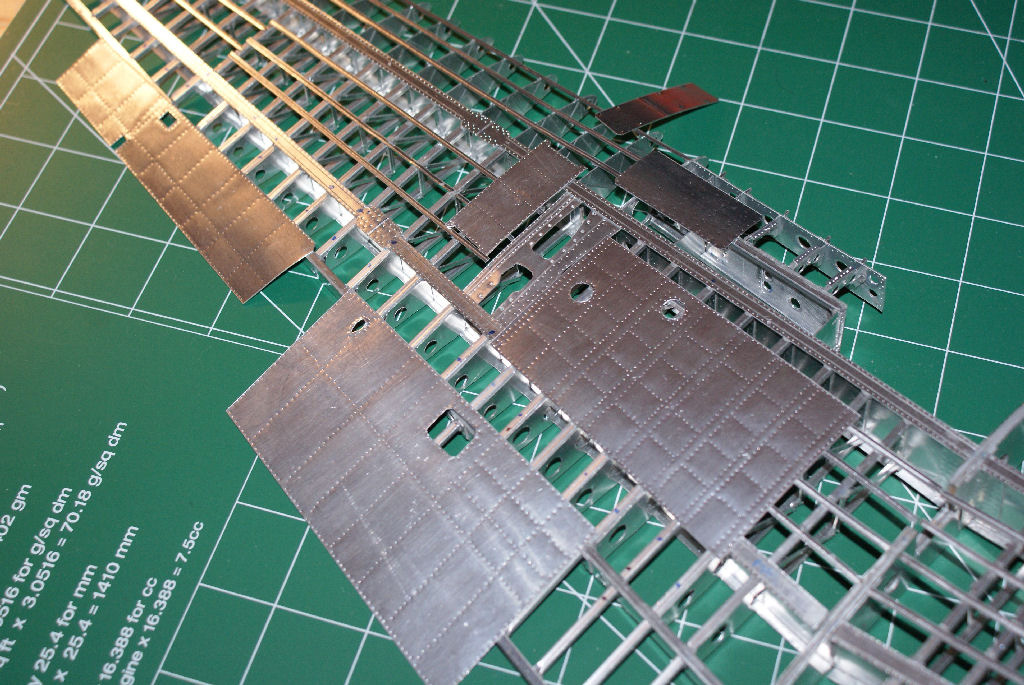 Japanese Zero Construction Early wing structure for the model Zero.