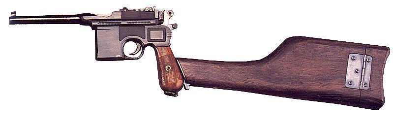 Mauser With Stock Here the detachable shoulder stock is installed on the miniature Mauser.
