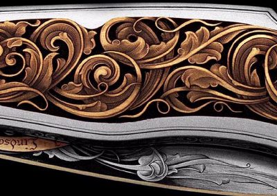 A close-up of Steve's fine engraving.