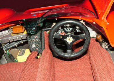 A driver’s view of the cockpit.