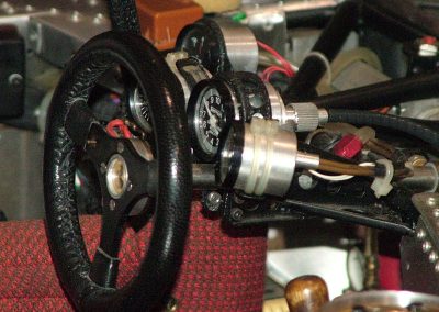 Another close-up of the Ferrari steering and gauges.