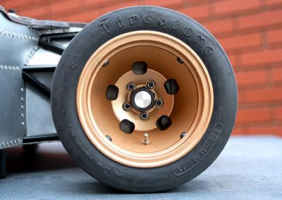 The wheels are exact replicas of the real thing.