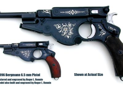 The finished Bergmann pistols.