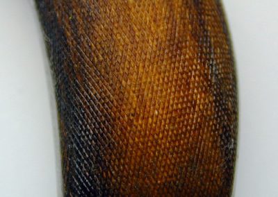 A close-up of the Bergmann pistol grip.