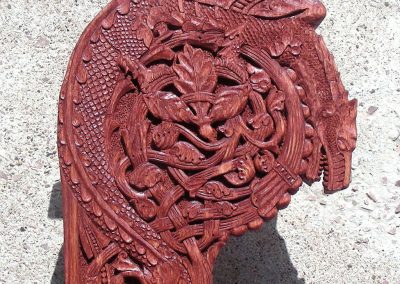 Another look at the wooden wall decor.