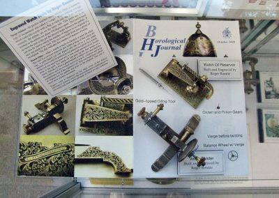 Roger's display at the craftsmanship museum.