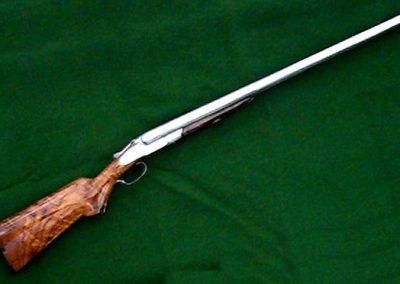 The completed miniature Lefever shotgun before being engraved and blued to match the original.