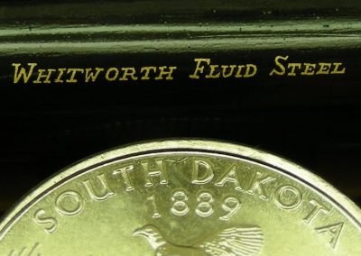 The shotgun inlay after bluing.