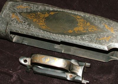 A rifle receiver and trigger guard get Roger’s special treatment.