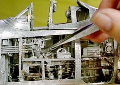 Using a pair of tweezers, the controls can actually be manipulated.
