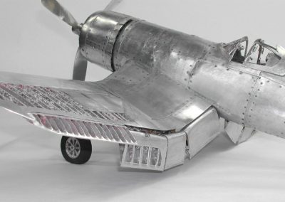 Here the wing flaps are shown in the down position.