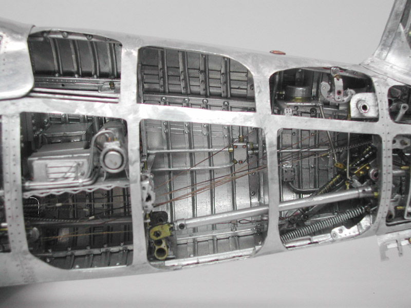 Corsair Fuselage A side view of the fuselage with panels removed.