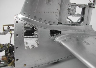 In this view, the tail of the fuselage is removed.