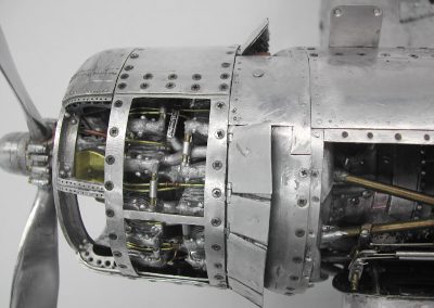 A side view of the Corsair engine compartment.