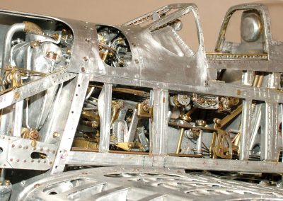 A close-up of the Mustang cockpit.