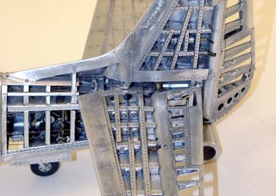 The tail of Young's P-51 Mustang.