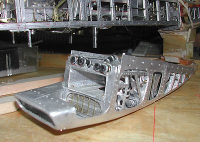 The radiator air intake for the Mustang.