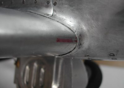 The finished panel installed on the Mustang.