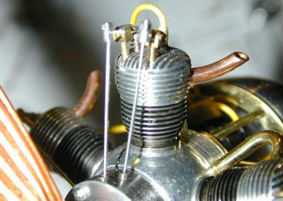 A close-up of one of the radial cylinders and head.