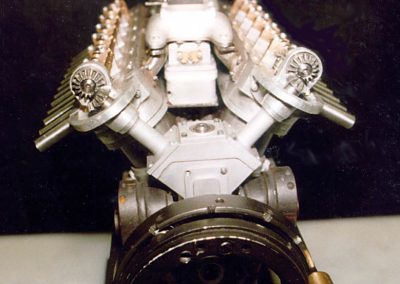 Another angle of the V-12 Curtiss engine.