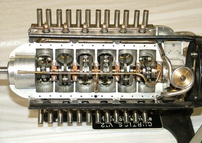 Another angle of the miniature V-12 engine.