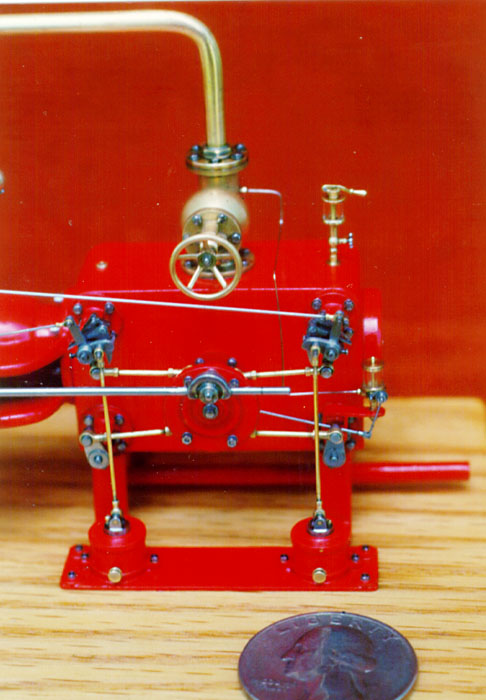 1/30 Scale Corliss Steam Engine A close-up of the 1/30 scale Corliss engine.